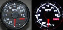 45mm Electrical boost gauge - Red Needle/ White Backlight